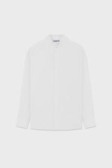 RUFFLED-NECK SHIRT IN COTTON-POPLIN
