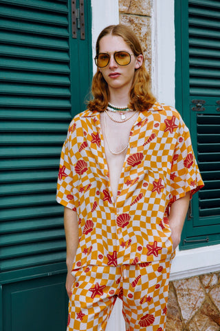 GENERATION78 | SEASHELL PRINT CAMP - COLLAR SHIRT IN VISCOSE