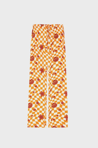 GENERATION78 | SEASHELL PRINT STRAIGHT - LEG PANTS