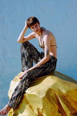 GENERATION78 | SEQUINED LOOSE - FIT PANTS