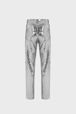 GENERATION78 | SEQUINED STRAIGHT - LEG PANTS