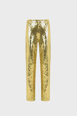 SEQUINED STRAIGHT-LEG PANTS