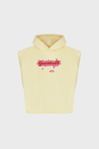 GENERATION78 | SLEEVELESS HOODIE IN COTTON JERSEY