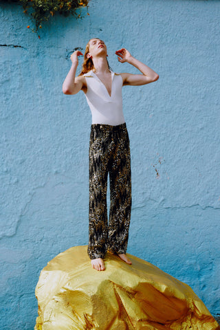 GENERATION78 | SLEEVELESS RIBBED - KNIT TOP IN VISCOSE