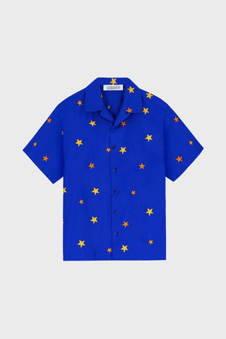 GENERATION78 | STAR EMBROIDERED CAMP - COLLAR SHIRT IN COTTON
