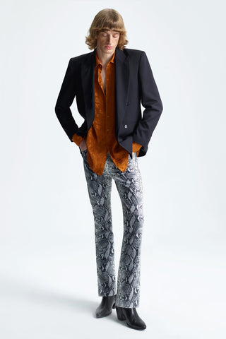 GENERATION78 | STRAIGHT - LEG SNAKE - PRINT PANTS LAMBSKIN