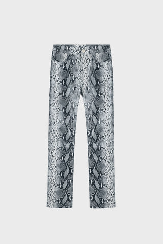 GENERATION78 | STRAIGHT - LEG SNAKE - PRINT PANTS LAMBSKIN