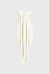 STRAPLESS MINI DRESS IN VISCOSE-JERSEY