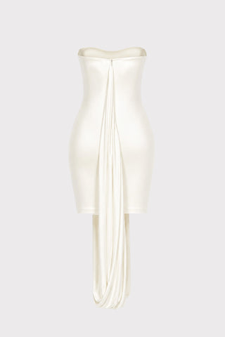 STRAPLESS MINI DRESS IN VISCOSE-JERSEY