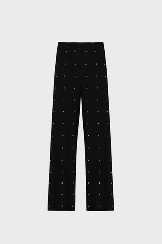 STUD EMBELLISHED WIDE-LEG SWEATPANTS GENERATION78