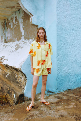 GENERATION78 | SUN EMBROIDERED SHORTS