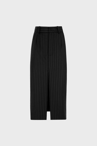 GENERATION78 | TAILORED PENCIL SKIRT IN PINSTRIPED VIRGIN WOOL