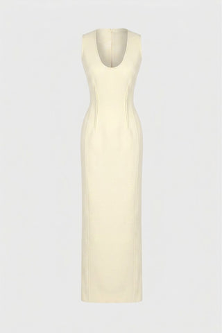 TAILORED MIDI DRESS IN SILKY-WOOL