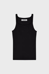 THIN-STRAP TANK TOP IN RIBBED JERSEY
