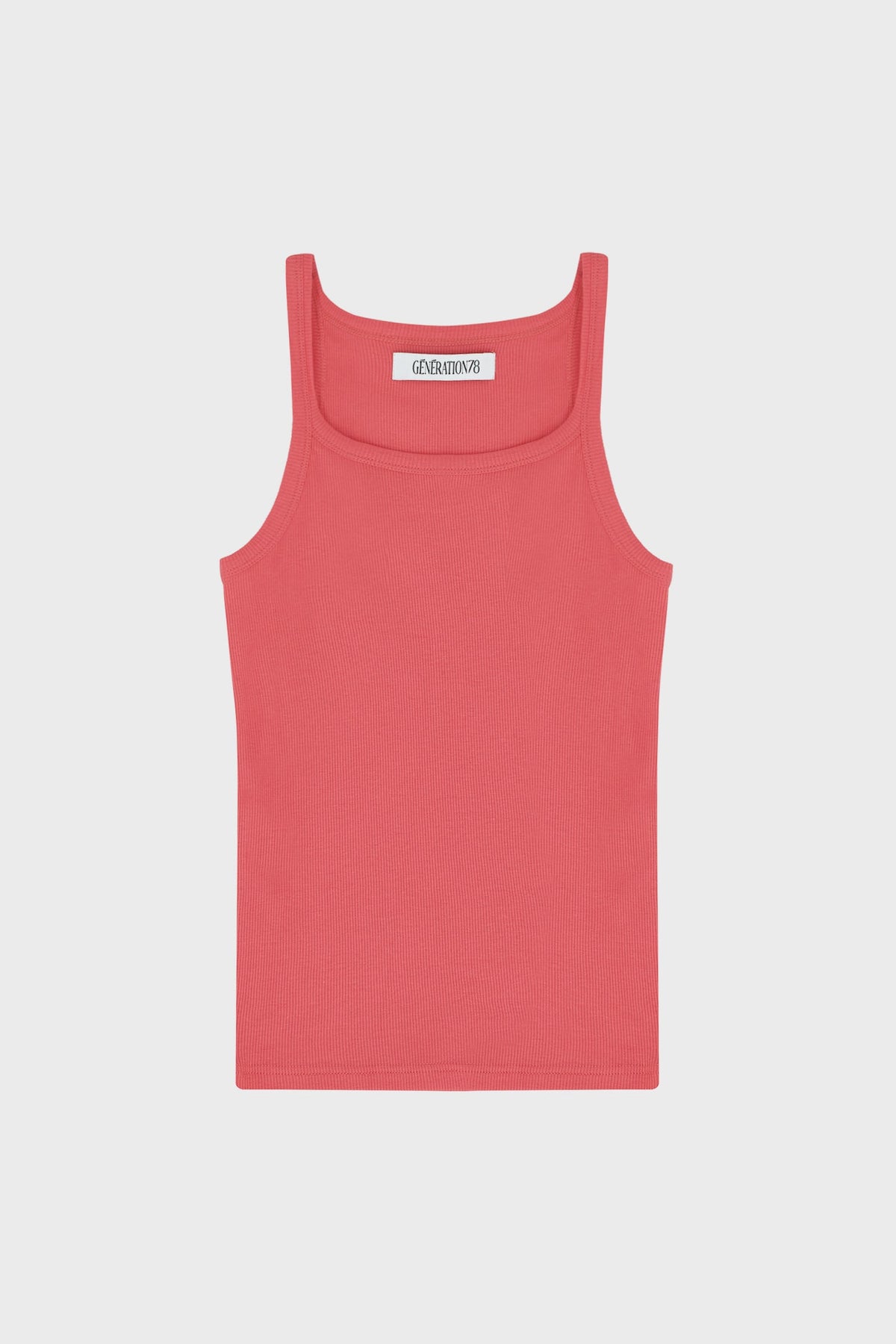 THIN-STRAP TANK TOP IN RIBBED JERSEY
