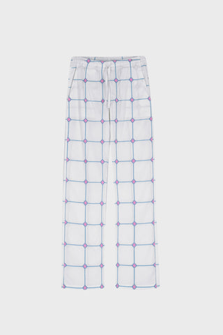 GENERATION78 | TILE EMBROIDERED STRAIGHT - LEG PANTS