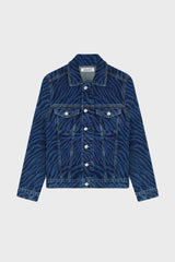 TRUCKER JACKET IN ZEBRA-PRINT DENIM
