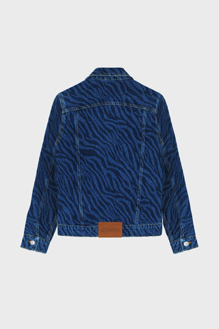 TRUCKER JACKET IN ZEBRA-PRINT DENIM GENERATION78