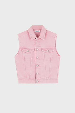 GENERATION78 | TRUCKER VEST IN ACID - WASH DENIM