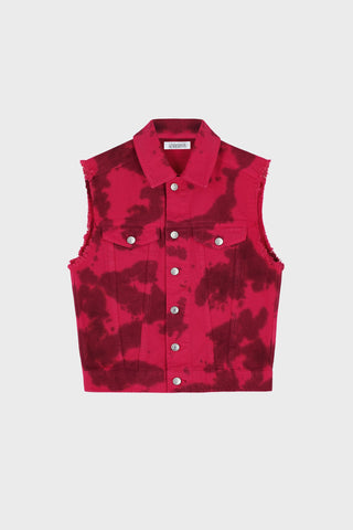 GENERATION78 | TRUCKER VEST IN TIE - DYE DENIM