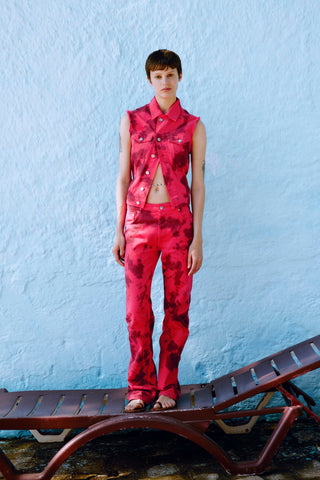 GENERATION78 | TRUCKER VEST IN TIE - DYE DENIM