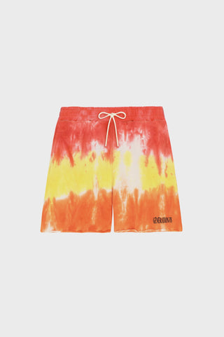 GENERATION78 | WIDE - LEG DRAWSTRING SHORTS IN TIE - DYE JERSEY