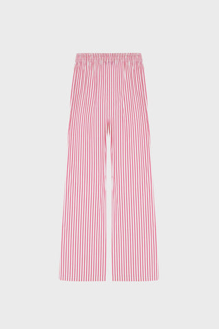 GENERATION78 | STRIPED WIDE - LEG PANTS IN COTTON - POPLIN