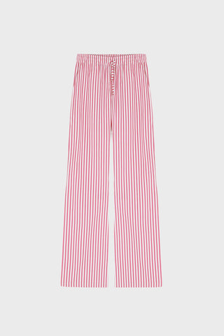 GENERATION78 | STRIPED WIDE - LEG PANTS IN COTTON - POPLIN