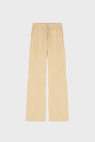 GENERATION78 | STRIPED WIDE - LEG PANTS IN COTTON - POPLIN