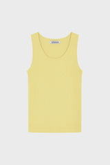 WIDE-STRAP TANK TOP IN RIBBED JERSEY