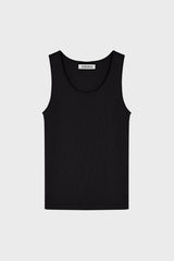 WIDE-STRAP TANK TOP IN RIBBED JERSEY