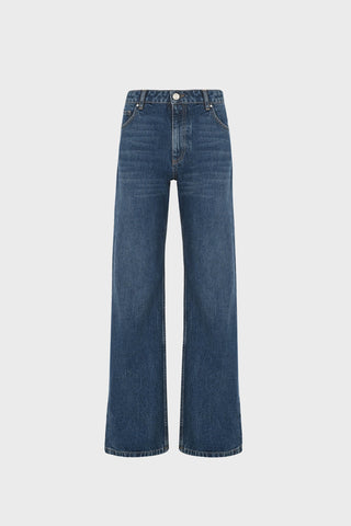 GENERATION78 | WIDE - LEG JEANS IN STONE - WASHED DENIM