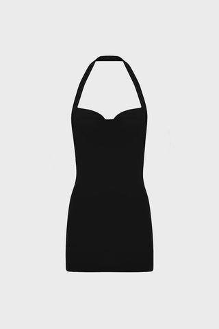 GENERATION78 | OPEN - BACK MINI DRESS IN CREPE - JERSEY